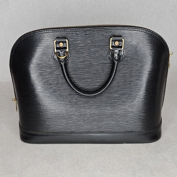 Louis Vuitton Black Epi Leather Alma PM Tote Bag Purse Handbag with COA - Picture 6 of 16